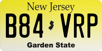 NJ license plate B84VRP