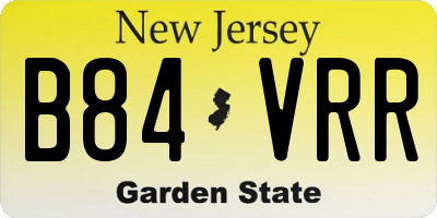 NJ license plate B84VRR