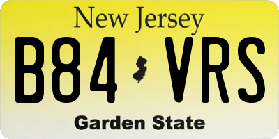 NJ license plate B84VRS