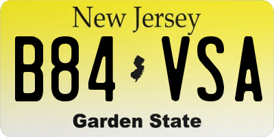NJ license plate B84VSA