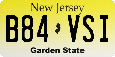 NJ license plate B84VSI