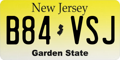NJ license plate B84VSJ