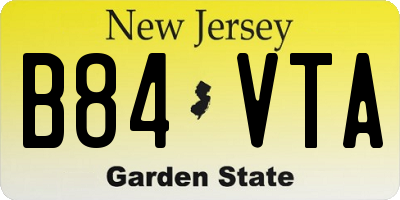 NJ license plate B84VTA