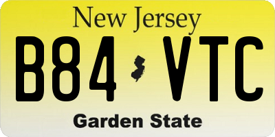 NJ license plate B84VTC