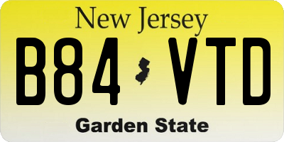 NJ license plate B84VTD
