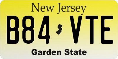 NJ license plate B84VTE