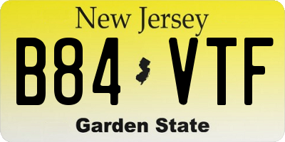 NJ license plate B84VTF