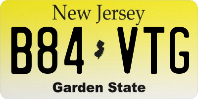 NJ license plate B84VTG
