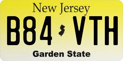 NJ license plate B84VTH