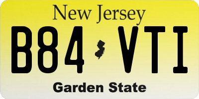 NJ license plate B84VTI