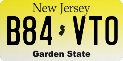 NJ license plate B84VTO