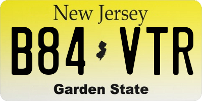 NJ license plate B84VTR