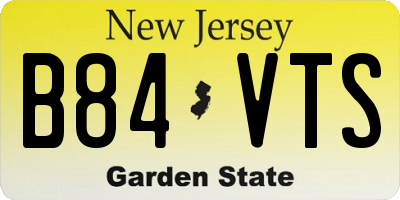 NJ license plate B84VTS
