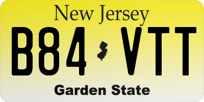 NJ license plate B84VTT
