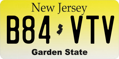 NJ license plate B84VTV