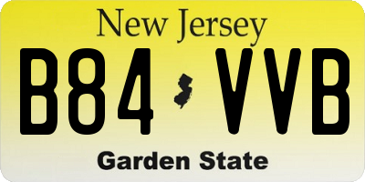 NJ license plate B84VVB
