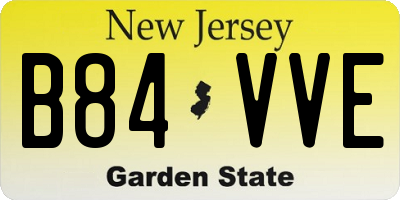NJ license plate B84VVE