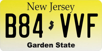 NJ license plate B84VVF