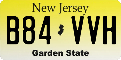 NJ license plate B84VVH