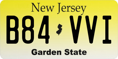 NJ license plate B84VVI