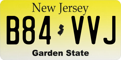 NJ license plate B84VVJ