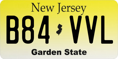 NJ license plate B84VVL