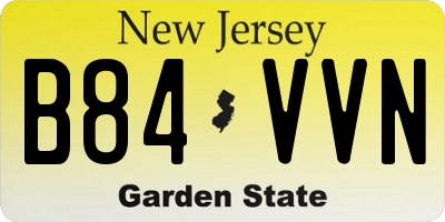 NJ license plate B84VVN
