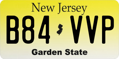 NJ license plate B84VVP