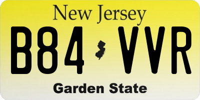 NJ license plate B84VVR