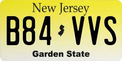 NJ license plate B84VVS
