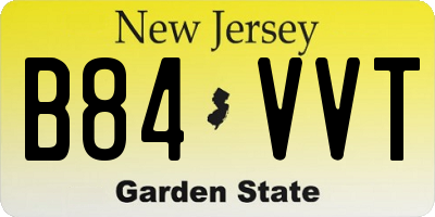 NJ license plate B84VVT