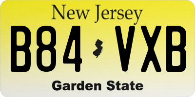 NJ license plate B84VXB