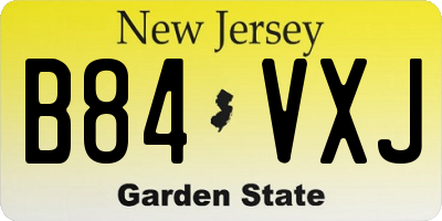NJ license plate B84VXJ