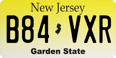 NJ license plate B84VXR