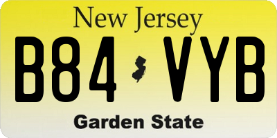 NJ license plate B84VYB