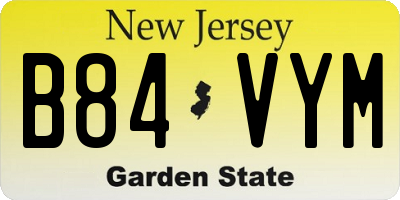 NJ license plate B84VYM
