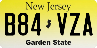 NJ license plate B84VZA