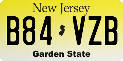 NJ license plate B84VZB