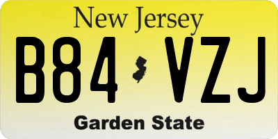 NJ license plate B84VZJ