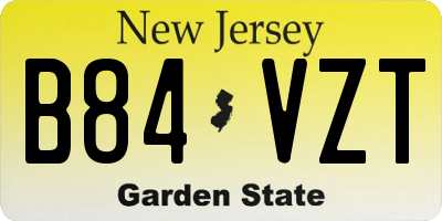 NJ license plate B84VZT