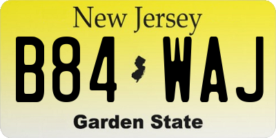 NJ license plate B84WAJ