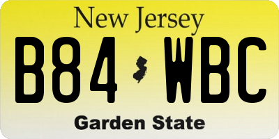 NJ license plate B84WBC