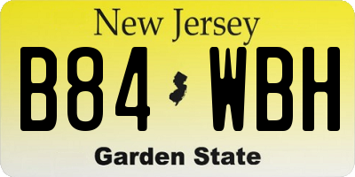 NJ license plate B84WBH