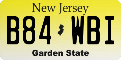 NJ license plate B84WBI