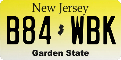 NJ license plate B84WBK