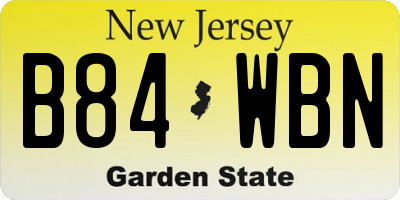 NJ license plate B84WBN