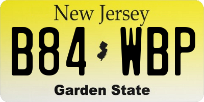 NJ license plate B84WBP