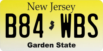 NJ license plate B84WBS