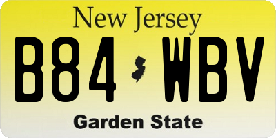 NJ license plate B84WBV