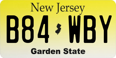 NJ license plate B84WBY